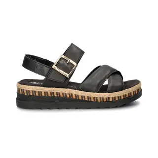 Rieker Women Sandals V7951, Ladies Strappy Sandals, Summer Shoe, Summer Sandal, Comfortable, Flat, Black (Schwarz / 00), 42 Eu / 8 Uk