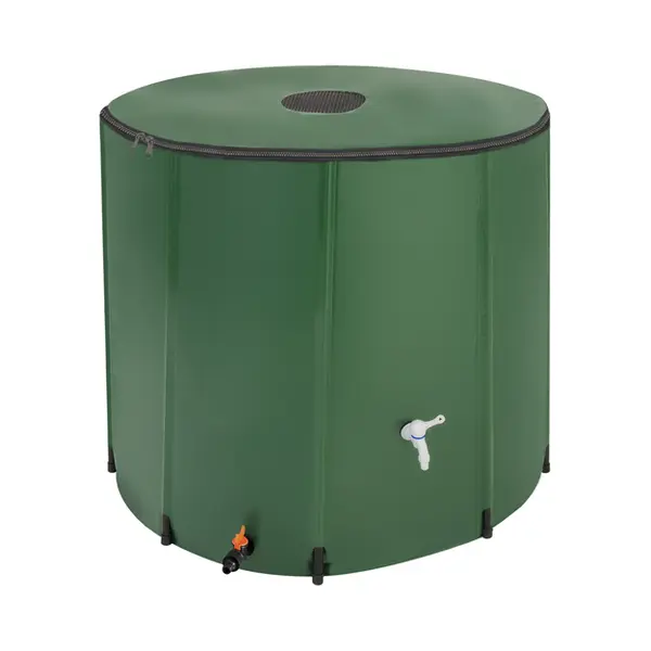 Tectake Water Butt - Tap & Overflow Protection, Weather Resistant 750 L In Green thumbnail