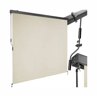 Tectake® Verticale Luifel Eloise - 200 X 250 Cm - Zonwering - Rolgordijn Buiten - Schaduwdoek Met 2 Wandhouders - Met Handslinger - Winddicht