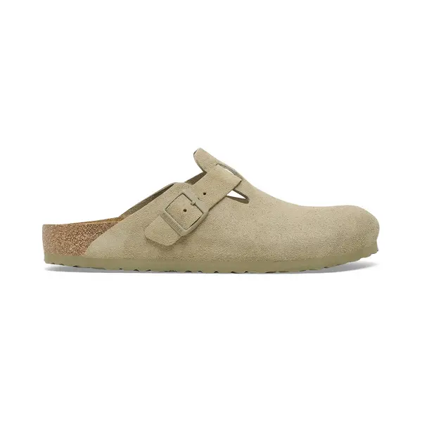 Birkenstock For Woman. 1025844 Boston Leather Clogs Light Brown (37), Flat, None, Casual thumbnail