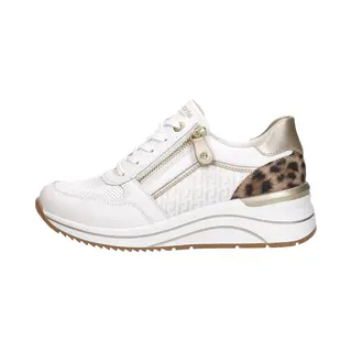 Remonte D0T10-82 Ranzip Wedge White Leopard Womens Trainers In A Plain Leather And Man-made In Size 39