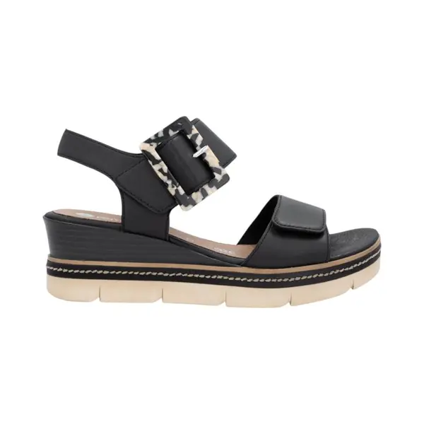 Remonte Women's Strappy Sandals D2L53, Women's Sandals, Black 00, 6 Uk thumbnail