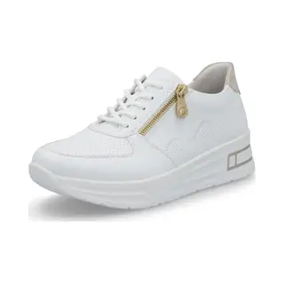 Rieker N8100 Lage Sneakers Voor Dames, Losse Zool, Wit 80, 36 Eu Large