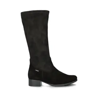 Rieker 78654-00 Black Fabric Womens Knee-high Boots In A Plain Textile In Size 39