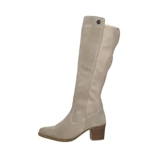 Rieker Hoge Laarzen Beige Suede - Dames - Maat 36