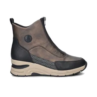 Rieker Hoge Sneakers Van Kasanga Leer, Bruin Combi