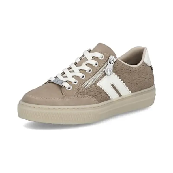 Rieker L5903-20 Taupe Nubuck Womens Trainers thumbnail