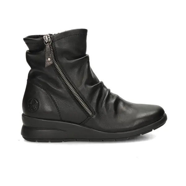 Rieker L4864-00 Zwart Leren Enkellaarzen thumbnail