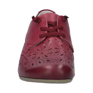 Josef Seibel Damen Sneaker Fiona 83, Frauen Schnürschuhe, Weite G (Normal), schnürer, Halbschuhe, Freizeitschuhe, Schnuerer, Berry, 43 Eu