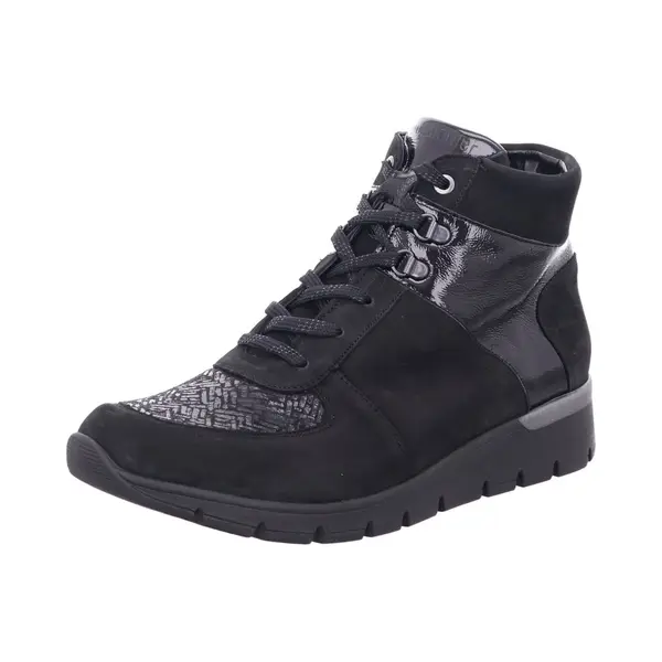 WaldlÄUfer Boots 'Stiefel Damen 626K82-300 001 Echtleder In Schwarz' Zwart thumbnail