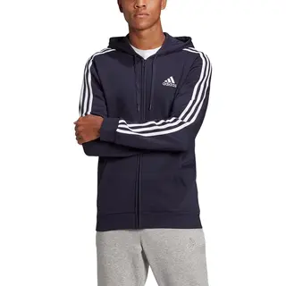 Adidas Essentials Fleece Fz Hood Heren - Sporttruien - Navy (marineblauw) - Mannen