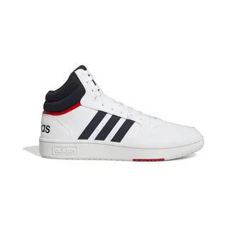 Adidas Men's Hoops 3.0 Mid Lifestyle Basketball Classic Vintage Shoes, Cloud White / Legend Ink / Vivid Red, 7 Uk