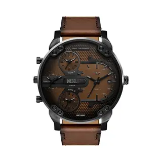 Diesel Mr. Daddy Watch For Men, Quartz Three Hand Multifunctional Movement With Stainless Steel Strap