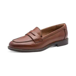 Tamaris Dames Leren Slippers 1-24660-45-348 Dames Loafers Bruin