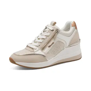 Tamaris Dames Sneaker Low 1-23703-41 Sneakers Voor Dames, Beige Kam, 40 Eu