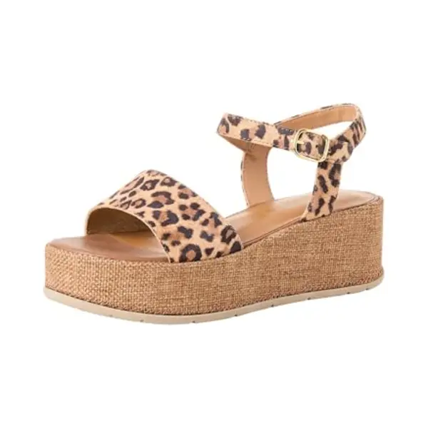 Tamaris Sandales Compensées Pour Femme 1-28020-42 - Léopard - 40 Eu thumbnail