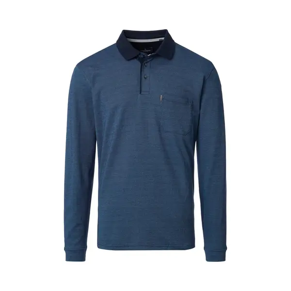 Casamoda - Herren Polo-Shirt Langarm (454385000), Größe, M, Farbe, Aqua Bis Petrol (154) thumbnail