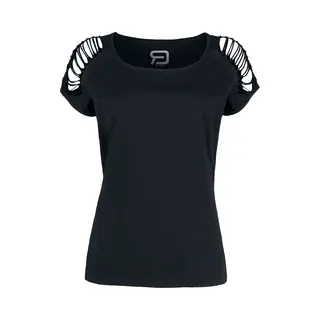 Red By Emp Black T-shirt With Cut-outs On The Sleeves T-Shirt Black