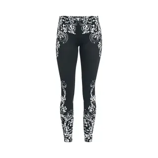Black Premium By Emp Black Leggings With Detailed Print Leggings Black