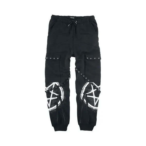 Gothicana By Emp Joggers With Pockets And Straps Cloth Trousers Black thumbnail