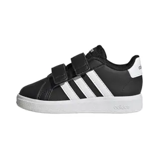 Adidas Unisex Baby Grand Court Lifestyle Hook And Loop Shoes, Core Black/Cloud White/Core Black, 19 Eu
