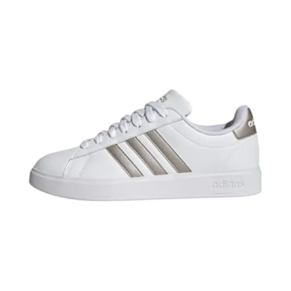 Adidas Women's Grand Court 2.0 Sneaker, Ftwr White Platin Met Platin Met, 4 Uk thumbnail