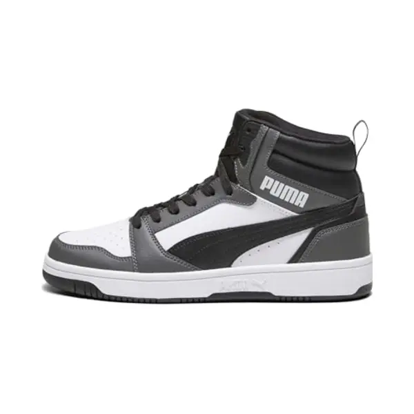 Puma Unisex Adults Rebound V6 Sneakers, Puma White-Puma Black-Shadow Gray, 3.5 Uk thumbnail