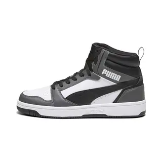 Puma Unisex Adults Rebound V6 Sneakers, Puma White-Puma Black-Shadow Gray, 6.5 Uk
