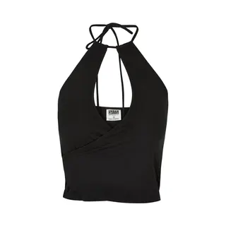 Urban Classics Wrap Halternek Dames Top - Zwart - L