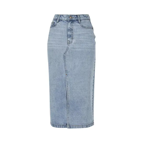 Urban Classics - Midi Denim Rok - Taille, 30 Inch - Blauw thumbnail