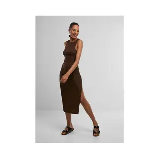 Urban Classics Maxi-jurk - Ladies Long Racerback Rib Dress - Xs Tot Xl - Voor Vrouwen - Bruin