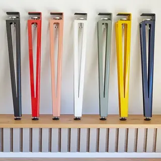 Sotech F-vormige Tafelpoot, Hoogte 464 Mm, Geel Conisch Verstelbaar Van 70 Tot 40 Mm Met Klemschroef (zonder Boren) Voor Salontafel, Salontafel, Bank