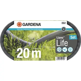 Gardena Liano tuinslang 20 m Bovengronds Polyvinyl chloride (Pvc), Textiel Zwart, Grijs