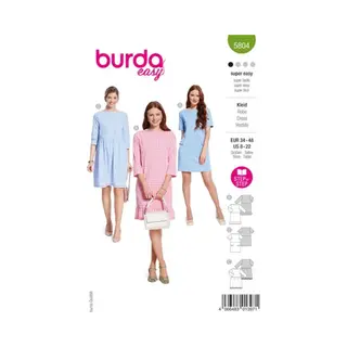 burdastyle Burda 5804 Naaipatroon Voor Jurk [dames Maat 34-48] Niveau 1 Super Gemakkelijk