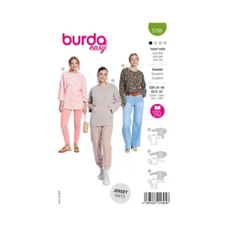 Burda Naaipatronen Dames - Maat 48/Maat 46/Maat 44/Maat 42/Maat 40/Maat 38/Maat 36/Maat 34