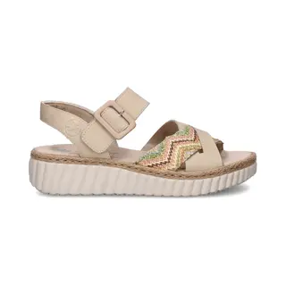 Rieker Sandalen H-Leest Beige - Maat 40