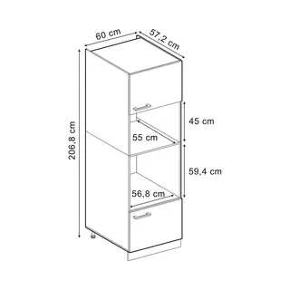 Vicco R-Line Magnetronkast – 60 Cm Antraciet Landhuis
