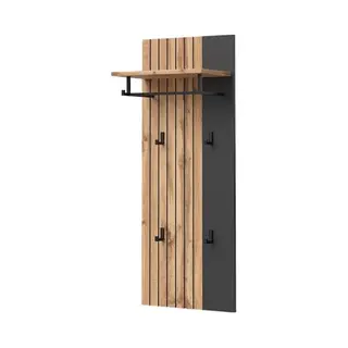 Vicco Wandgarderobe "Amber", Wotan Eik, 43 X 110 Cm, Voor Het Opbergen Van Boeken, Lampen En Alledaagse Voorwerpen
