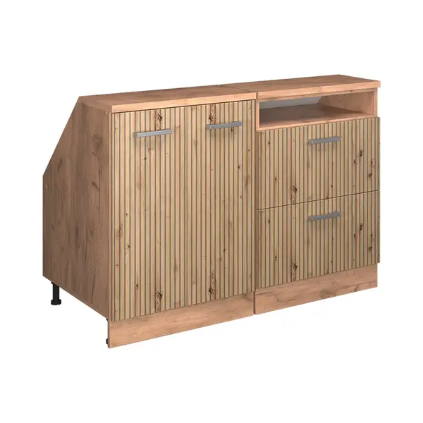 Vicco Wardrobe For Sloping Ceiling Set Rion, Artisan Oak, 120 Cm Set Of 2 Cabinet Carcasses 60 Cm Depth, Suitable For Space-saving Storage Under thumbnail