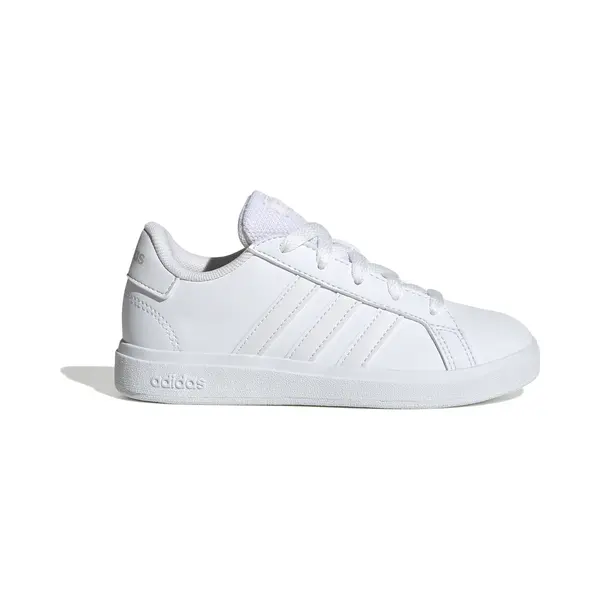 Adidas Unisex Kids Grand Court Lifestyle Tennis Lace-Up Shoes, Cloud White/Cloud White/Grey One, 10 Uk Child thumbnail