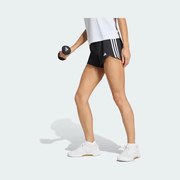 Adidas Performance Pacer Training 3-Stripes Geweven High-Rise Short - Dames - Zwart thumbnail