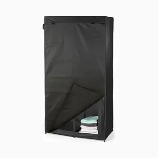 EASYmaxx Opvouwbare Stoffen Kast Met Sluiting En Kledingstang, Ideaal Als Campingkast Of Mobiele Kast Thuis, Modulaire Kledingkast
