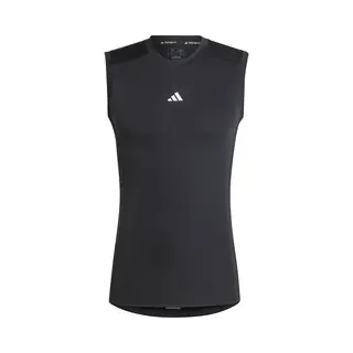 Adidas Performance Techfit Compression Training Mouwloos Shirt - Heren - Zwart- M