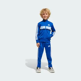 Adidas Sportswear Seasonal Essentials Tiberio 3-Stripes Tricot Trainingspak Kids - Kinderen - Blauw