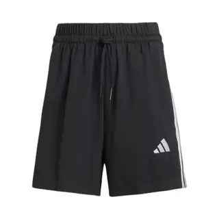 Adidas Women's Essentials 3-Stripes Cotton Shorts, Black/White, Xl