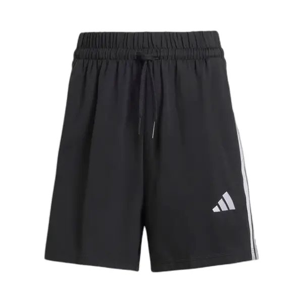 Adidas Women's Essentials 3-Stripes Cotton Shorts, Black/White, Xl thumbnail