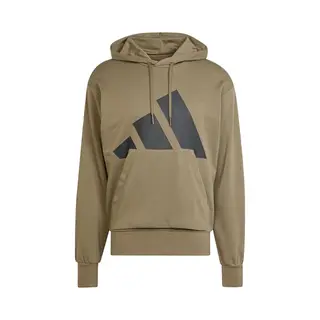 Adidas Men's Essentials Big Logo French Terry Hoodie, Olive Strata/Black, L