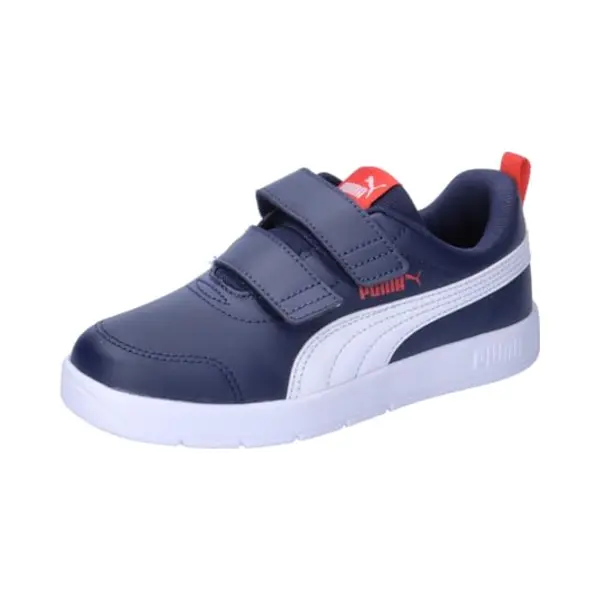 Puma Unisex Kids Courtflex V3 V Ps Sneaker, Puma Navy Puma White Puma Red, 2.5 Uk thumbnail