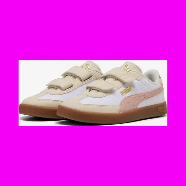 Puma Club Ii Era Shoes Pure White Beige Pink Kids - 35 thumbnail