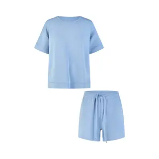 By Louise Dames Kort Huispak Modal Blauw - Maat L